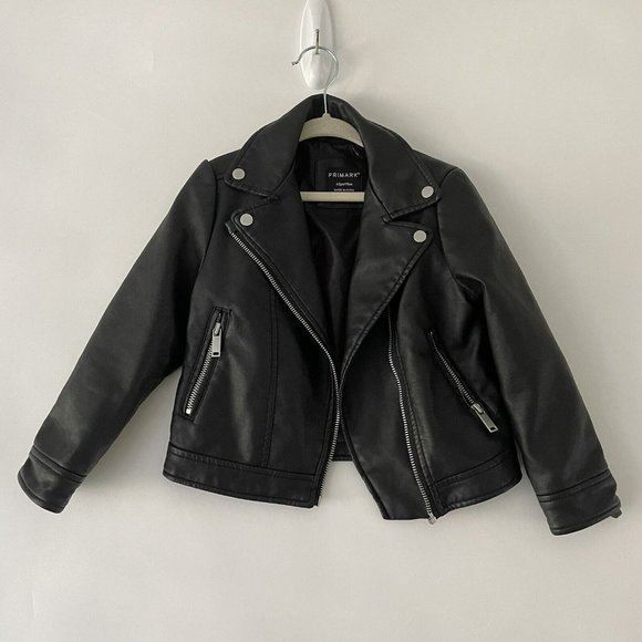 Primark Jackets & Coats Primark Girls Faux Leather Biker Jacket Age 45years Poshmark